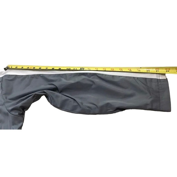 Nike Sportswear Zip Jacket Track Mesh Gray White Stripe Large L 14 16 - Picture 12 of 14